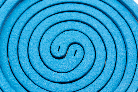Blue mosquito repellent coil.health conceptの写真素材