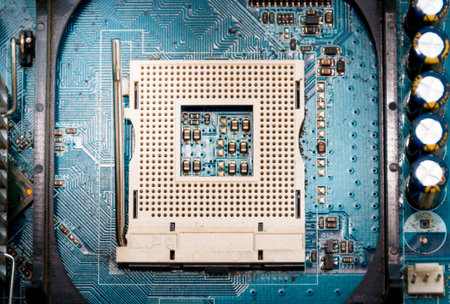 Mainboard with open cpu socket