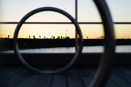 Dusk at St. Kilda, Melbourne, Australiaの写真素材