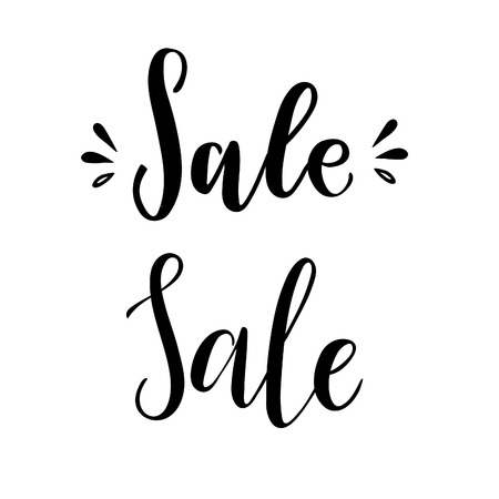Hand drawn vector illustration.Sale. Hand lettering vintage quote. Modern Calligraphy.のイラスト素材