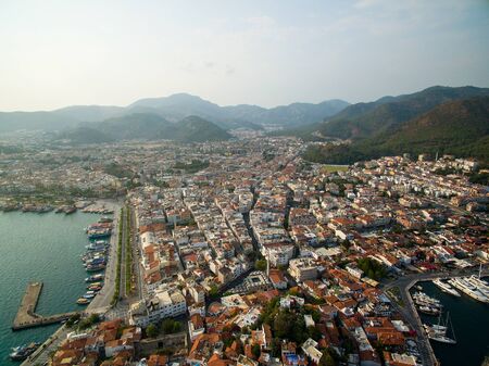 Aerial view of marmaris on turkish rivieraの写真素材