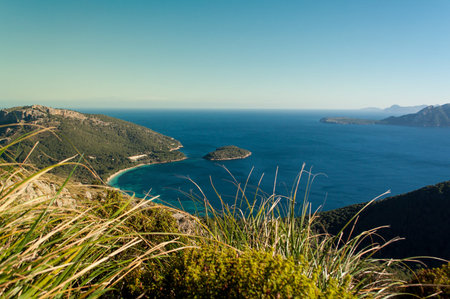 Rocky shore of Cap Formentor, mountains of Majorca, Spainの写真素材