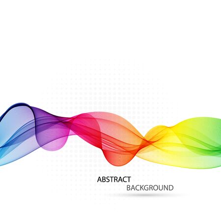 Abstract colorful background with wave, vector illustration Waveformのイラスト素材