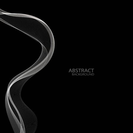 Silver technology background.Abstract darck background with silver waves.のイラスト素材