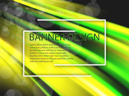 Abstract Green Background Template Vector, Green Background with Beautiful Wave Designのイラスト素材