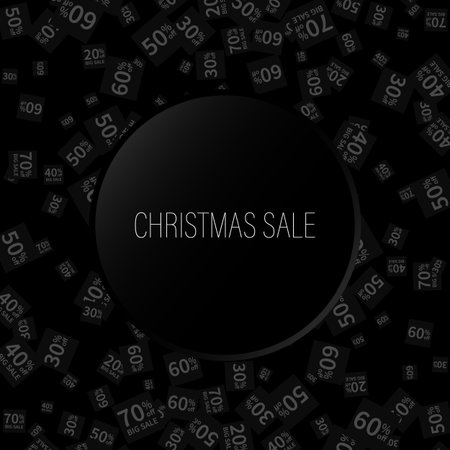 Christmas Sale banner or Poster Template Design vectorのイラスト素材