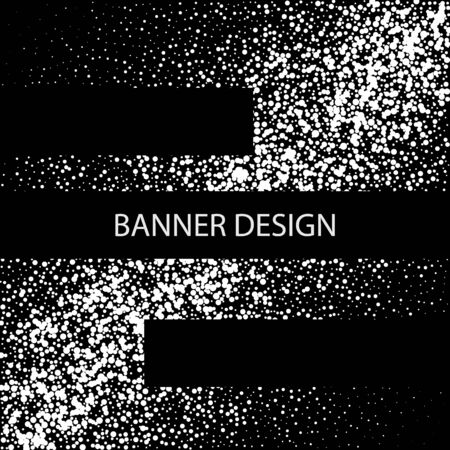 Silver shine of confetti on a black background. Illustration of a drop of shiny particles. Decorative element. Luxury background for your design, cards, invitations, gift, vip. eps10のイラスト素材