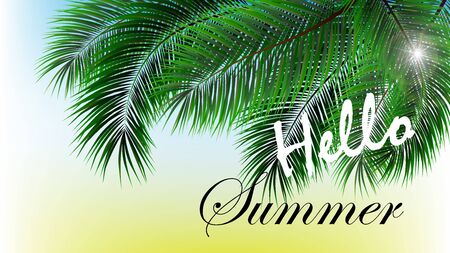 Hello Summer Beach Party Flyer.のイラスト素材