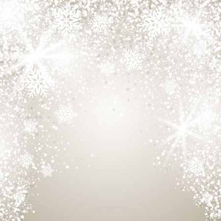Elegant Christmas background with snowflakes and place for text. Vector Illustration.のイラスト素材