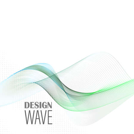 Abstract background with blue smooth lines waveのイラスト素材