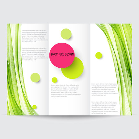 Green concept background vector illustration, brochure templateのイラスト素材