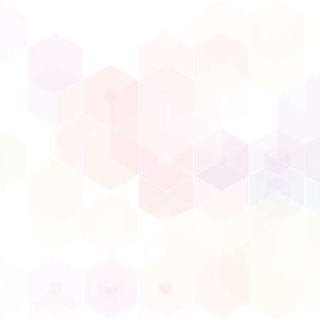 Light Pink vector texture with colorful hexagons. Design in abstract style with hexagons.のイラスト素材
