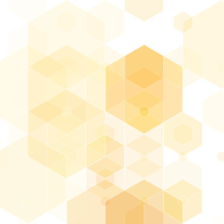 Modern abstract background with orange and yellow vector hexagon pattern