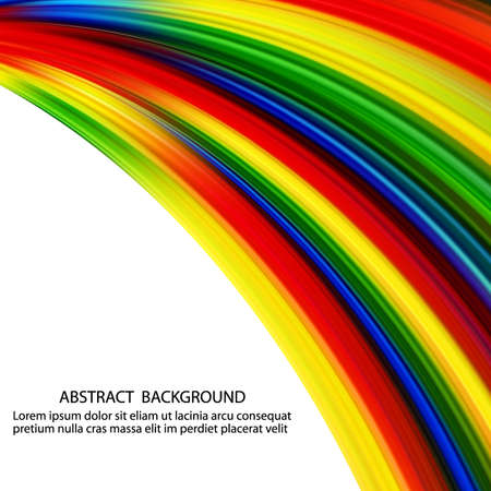 Colorful smooth design light lines background. Rainbow-colored. Vector illustrationのイラスト素材