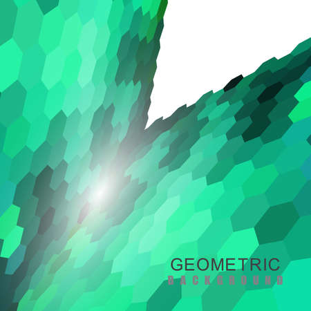 Abstract green background hexagon. vector illustration. clip artのイラスト素材