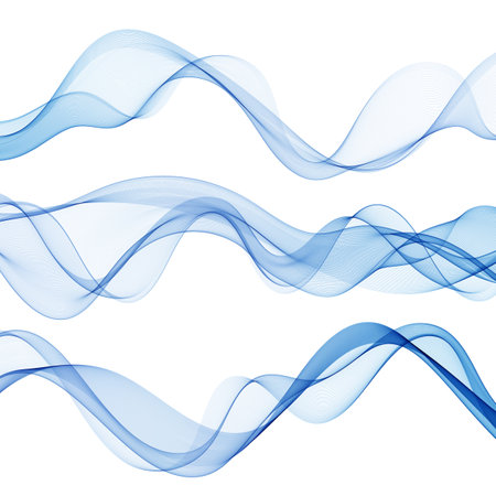 Bright shiny glow waves vector white backgroundのイラスト素材