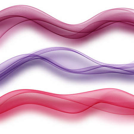Set of colored transparent waves. vector wavy waves. Design elementのイラスト素材