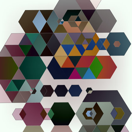 Abstract Design color Hexagonal Shapes Background