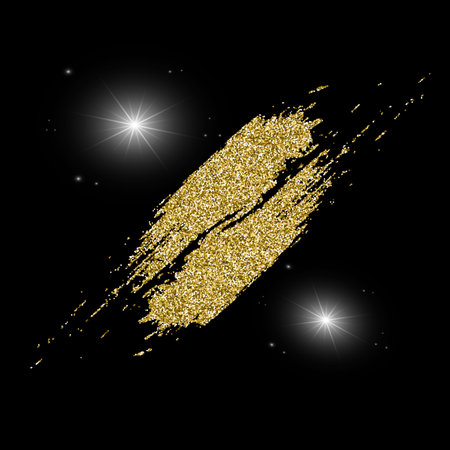 Vector Black and Gold Design Templates for Brochures, Flyers, Mobile Technologies, Applications, Online Services, Typographic Emblems,   Banners and Infographic. Golden Abstract Modern Background.のイラスト素材