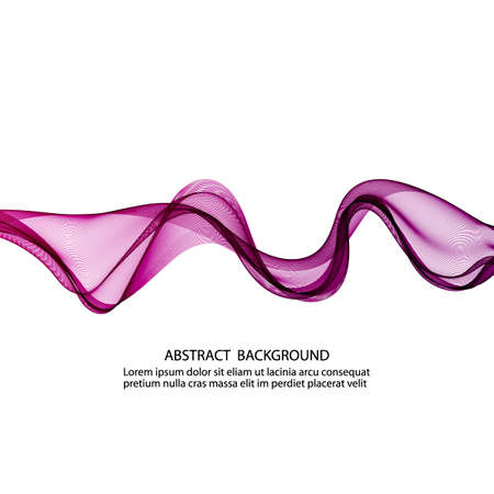 Abstract transparent purple wave background. Vector illustration.のイラスト素材