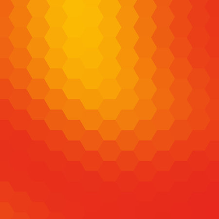 Abstract trendy orange hexagonal pattern. Modern polygonal background. Colorful mosaic.