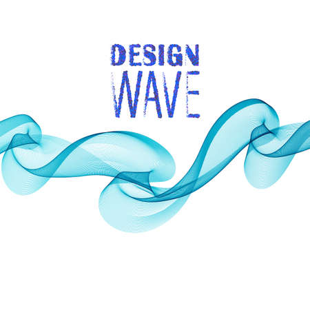 Wave of particles. Blue vector dots background with a dynamic wave. Big data.のイラスト素材