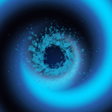 Abstract illustration design, whirlpool, blue gradation color, for background.のイラスト素材