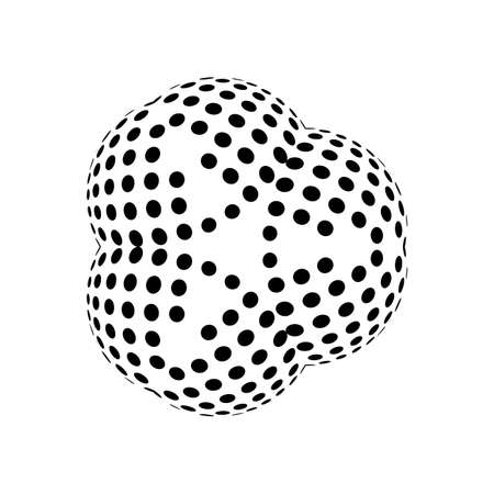 Vector abstract concentric design dotted circles background.のイラスト素材