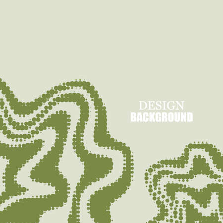 Optical art wave abstract halftone design background greenのイラスト素材