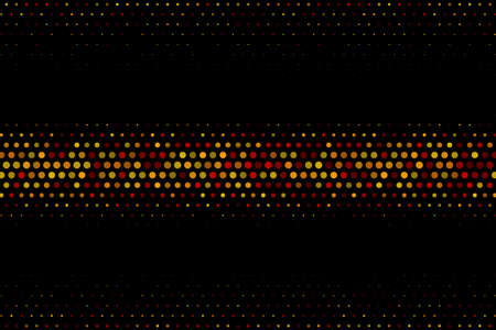 Gold Glitter Vector Halftone Dotted Backdrop. Pop Art Style Background. Golden Explosion Of Confetti. Digitally Generated Image.のイラスト素材