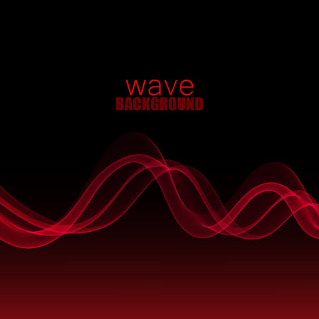 Red Smooth transparent wave stream line abstract header layout.のイラスト素材
