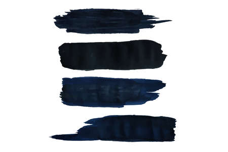 Set Vector Design of Blue Watercolor Patch Background for Decoration or Frameのイラスト素材