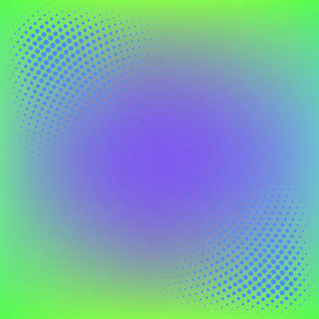Abstract green blue background with blue halftone circles, design elementのイラスト素材