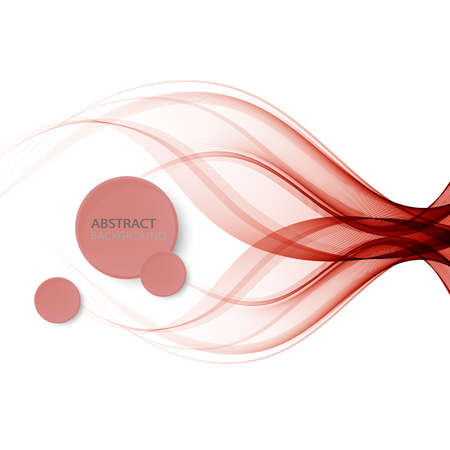 Red smoke design wave on white background.のイラスト素材