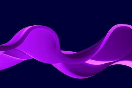 Purple wavy flow on an abstract background. horizontal magenta vector waveのイラスト素材