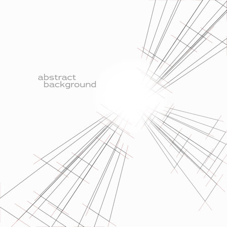 Black rectangular lines outline shapes on white background, design elementのイラスト素材