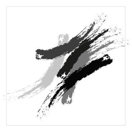 White background with dark gray brush strokes, design elementのイラスト素材