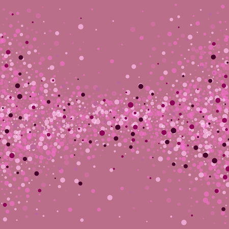 Pink and purple confetti dots on pink background, design elementのイラスト素材