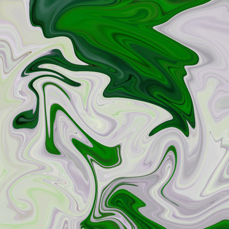 Light gray with green tones background blurred by a flow of acrylic liquid.のイラスト素材