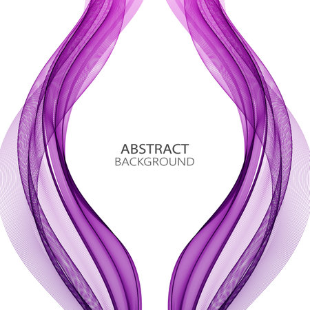 Vertical purple wave lines on white background, design elementのイラスト素材