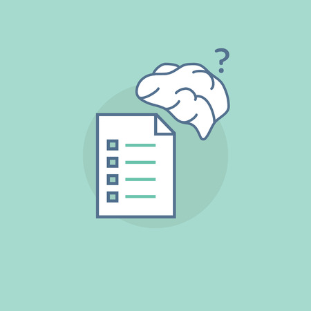 Quiz concept. Quiz icon in flat style. Quiz sign. Quiz symbol retro styleのイラスト素材