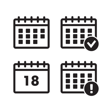 Vector Calendar Icons. Event add delete progressのイラスト素材