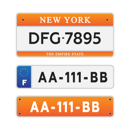License car number platesのイラスト素材
