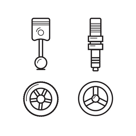 Car spare partsのイラスト素材