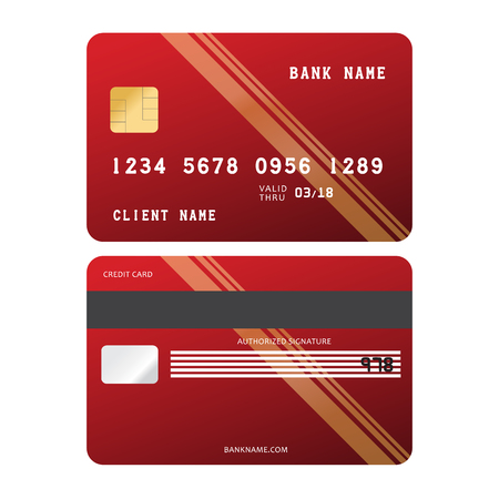 Modern abstract realistic vector credit cardのイラスト素材