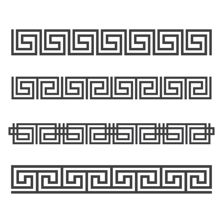 Seamless greek pattern setのイラスト素材
