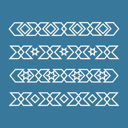 Seamless islamic ornamental bordersのイラスト素材