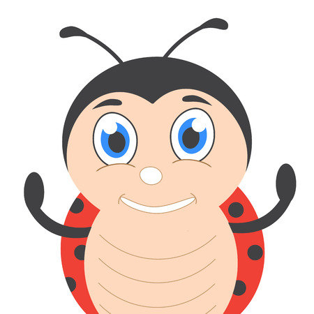 Cute ladybug cartoonのイラスト素材