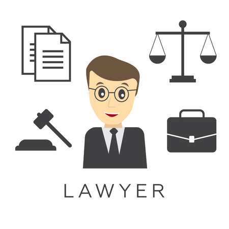 Vector lawyer, attorney or jurist concept backgroundのイラスト素材