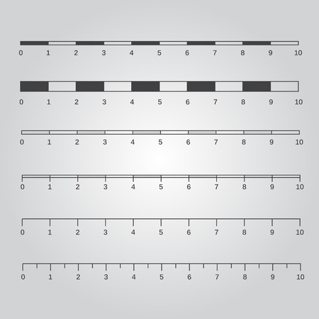 Vector map scales graphics for measuring distancesのイラスト素材